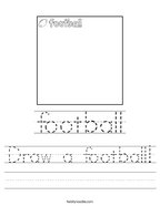 Draw a football Handwriting Sheet