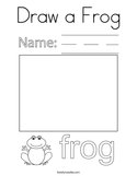 Draw a Frog Coloring Page