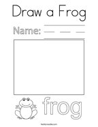 Draw a Frog Coloring Page