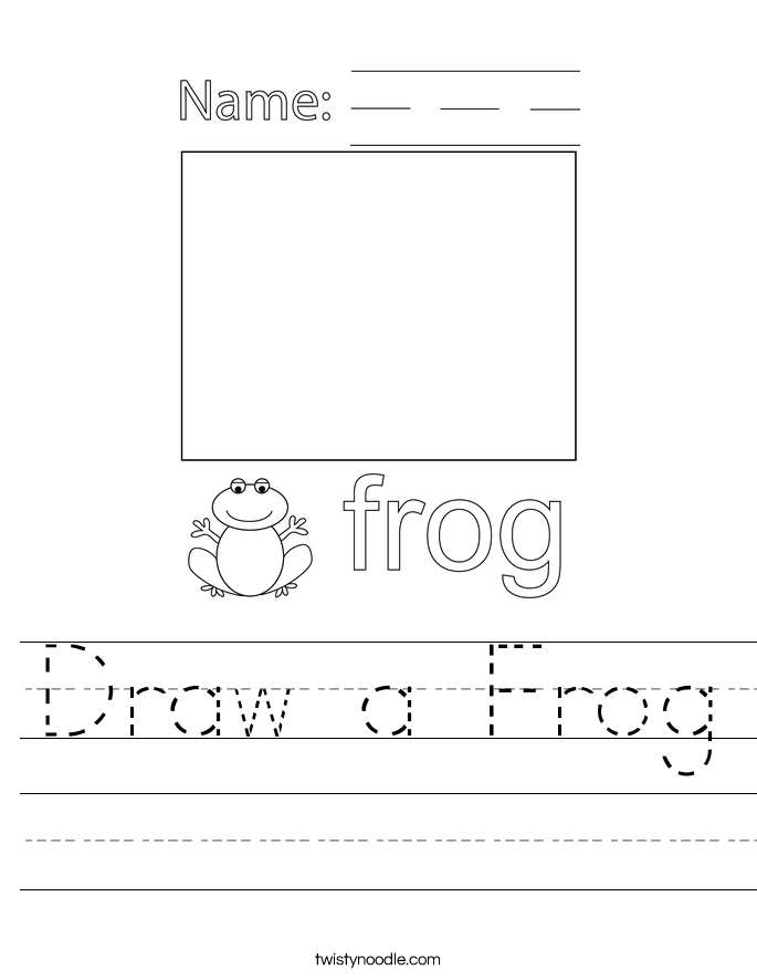 Draw a Frog Worksheet