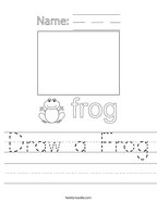 Draw a Frog Handwriting Sheet