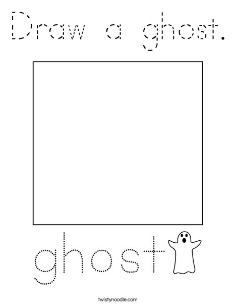 Draw a ghost. Coloring Page