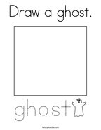 Draw a ghost Coloring Page