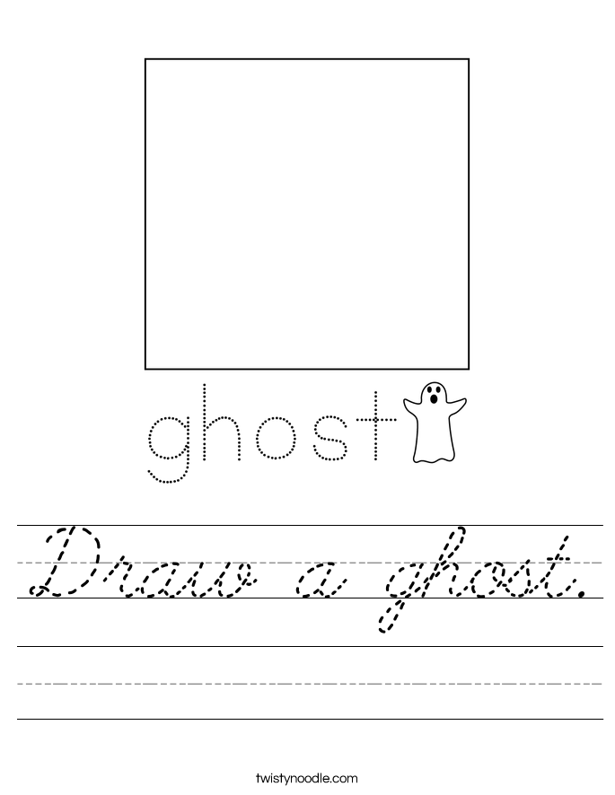 Draw a ghost. Worksheet