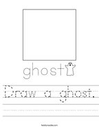 Draw a ghost Handwriting Sheet