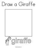 Draw a Giraffe Coloring Page
