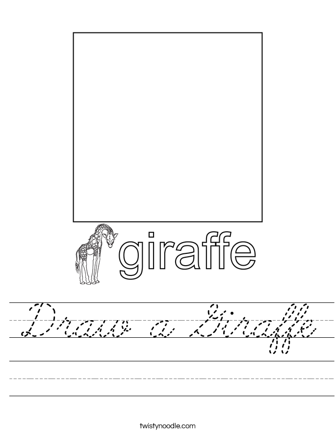 Draw a Giraffe Worksheet