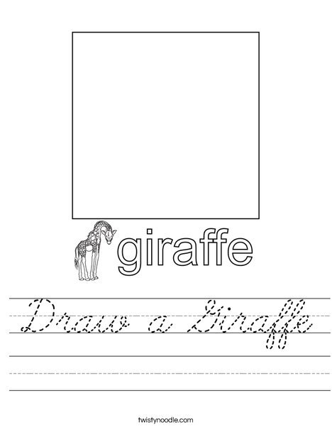 Draw a Giraffe. Worksheet