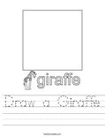 Draw a Giraffe Worksheet
