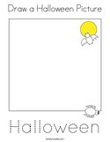 Draw a Halloween Picture Coloring Page
