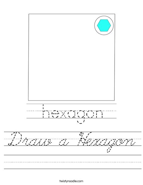 Draw a Hexagon Worksheet