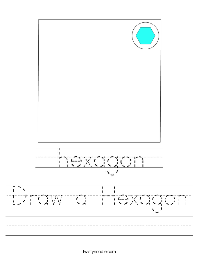 Draw a Hexagon Worksheet
