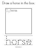 Draw a horse in the box Coloring Page