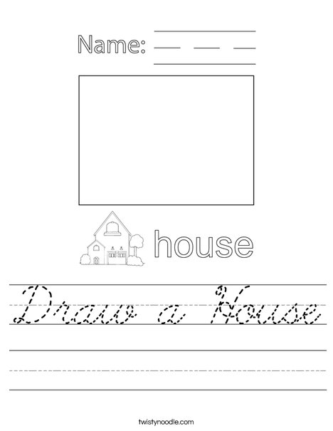 Draw a House Worksheet