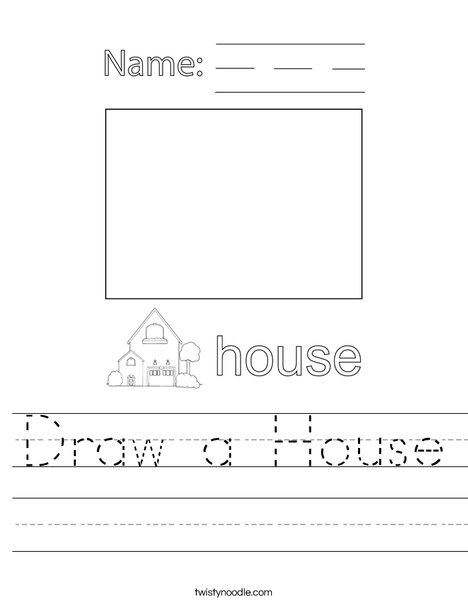 Drawing worksheet for preschool kids Royalty Free Vector