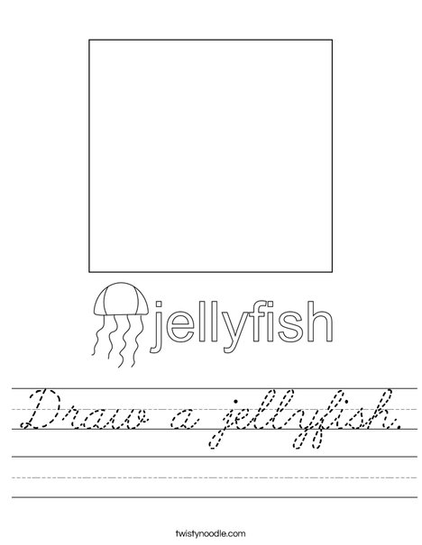 Draw a Jellyfish. Worksheet