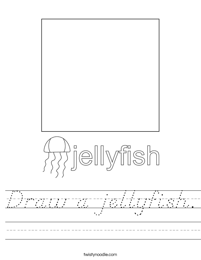 Draw a jellyfish. Worksheet