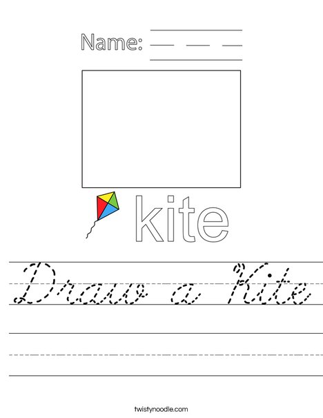 Draw a Kite Worksheet