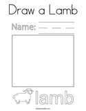 Draw a Lamb Coloring Page