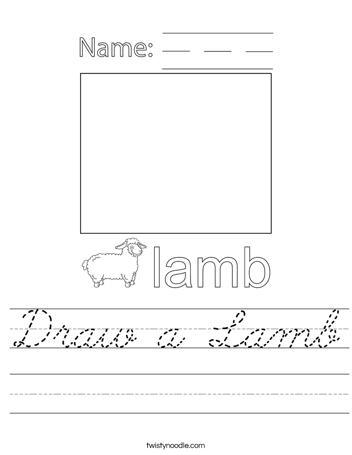 Draw a Lamb Worksheet