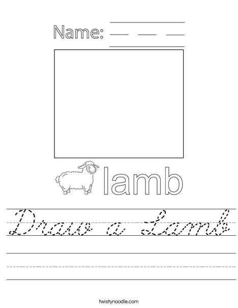 Draw a Lamb Worksheet