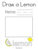 Draw a Lemon Coloring Page