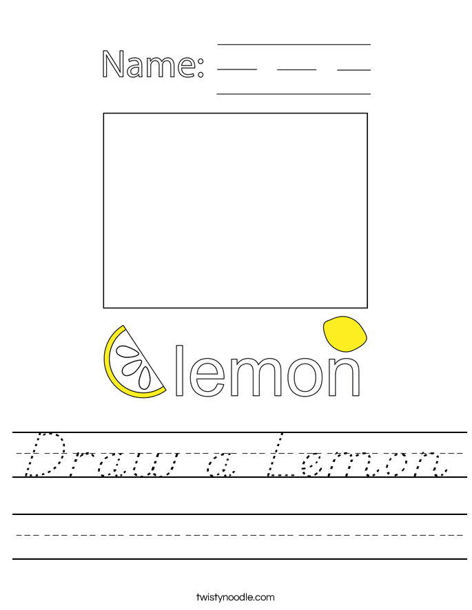Draw a Lemon Worksheet