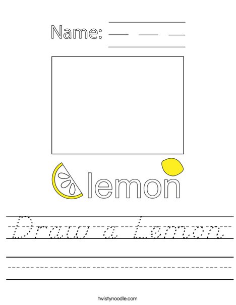 Draw a Lemon Worksheet