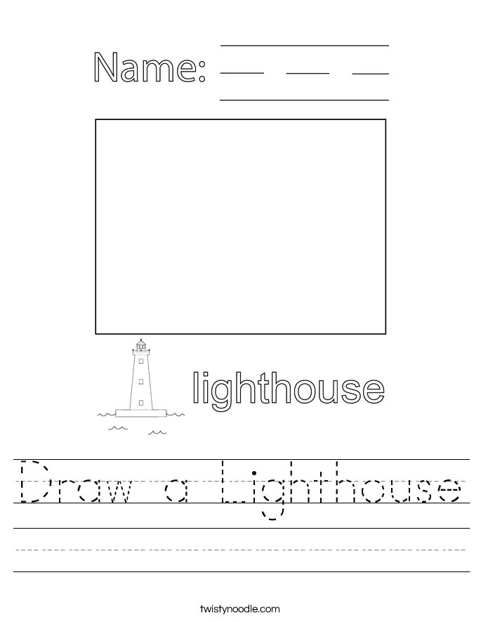 Draw a Lighthouse Worksheet