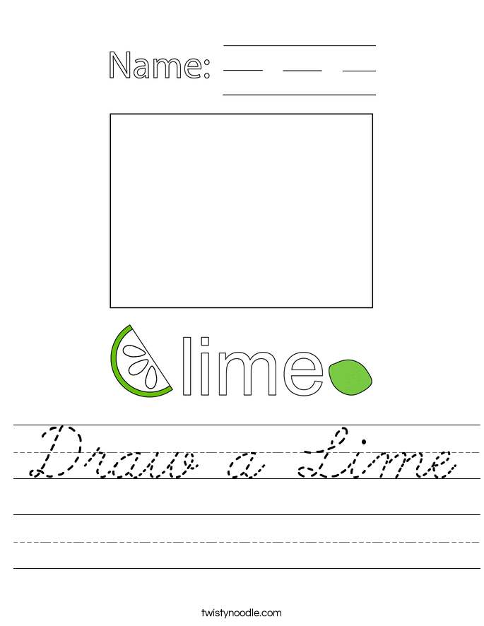 Draw a Lime Worksheet