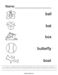 Draw a line from the picture to the correct word. Worksheet