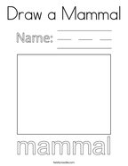 Draw a Mammal Coloring Page