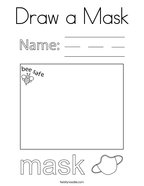 Draw a Mask Coloring Page