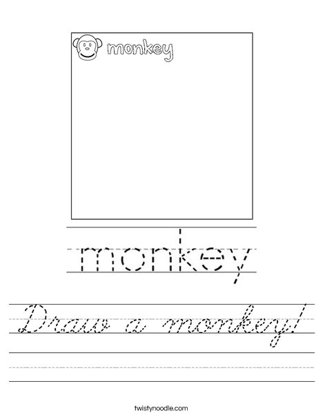 Draw a monkey! Worksheet