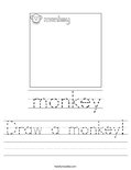 Draw a monkey! Worksheet
