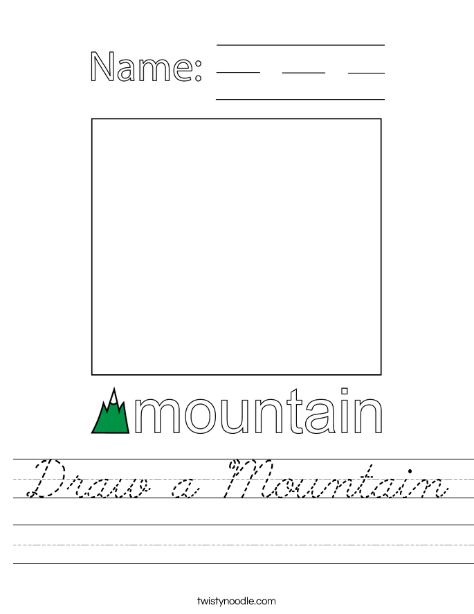 Draw a Mountain Worksheet