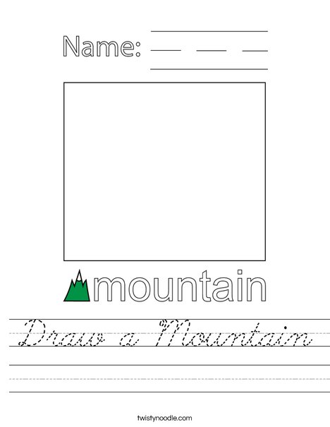 Draw a Mountain Worksheet