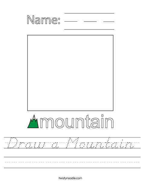 Draw a Mountain Worksheet