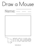 Draw a Mouse Coloring Page