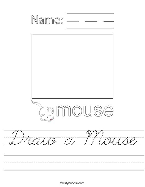 Draw a Mouse Worksheet