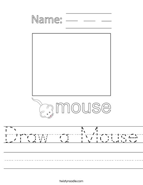 Draw a Mouse Worksheet