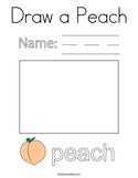 Draw a Peach Coloring Page