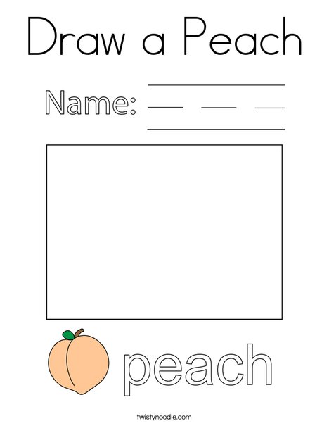 Draw a Peach Coloring Page