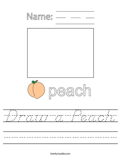 Draw a Peach Worksheet