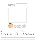 Draw a Peach Worksheet