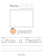 Draw a Peach Handwriting Sheet