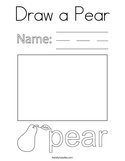 Draw a Pear Coloring Page