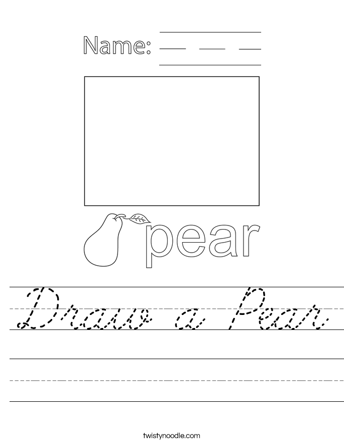 Draw a Pear Worksheet