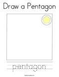 Draw a Pentagon Coloring Page