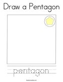 Draw a Pentagon Coloring Page